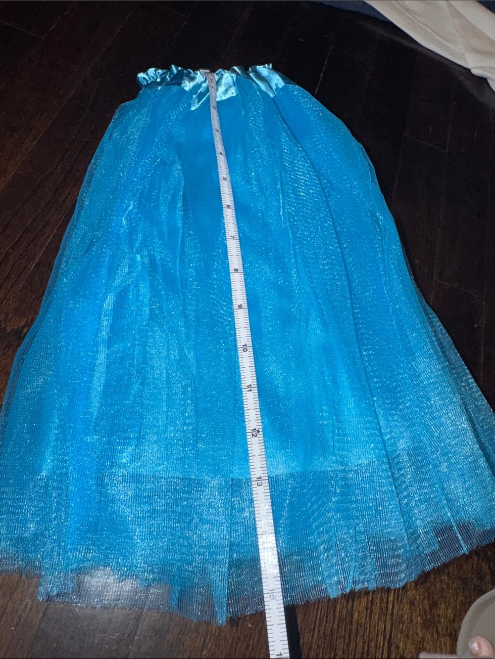 Vibrant Blue Tulle Skirt adult preowned - Picture 5 of 5